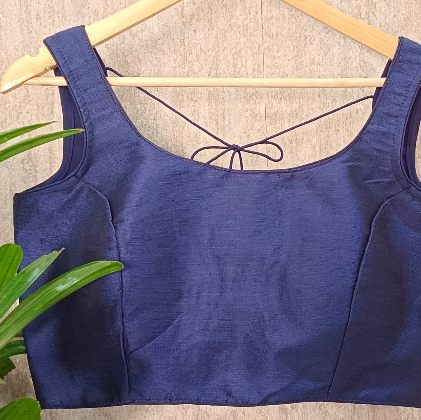 Navy Blue Sleeveless Blouse