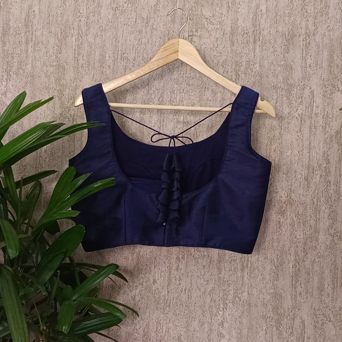 Navy Blue Sleeveless Blouse