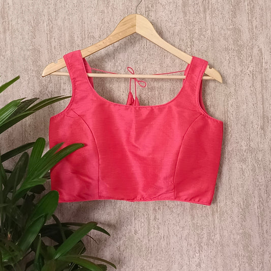 Pink Sleeveless Blouse