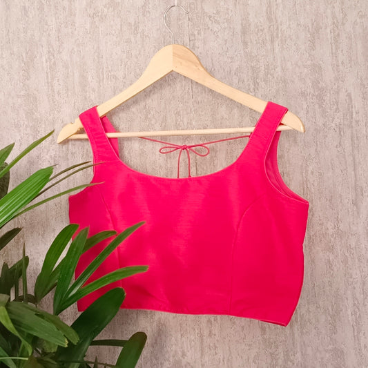 Pink Dual Shade Sleeveless Blouse