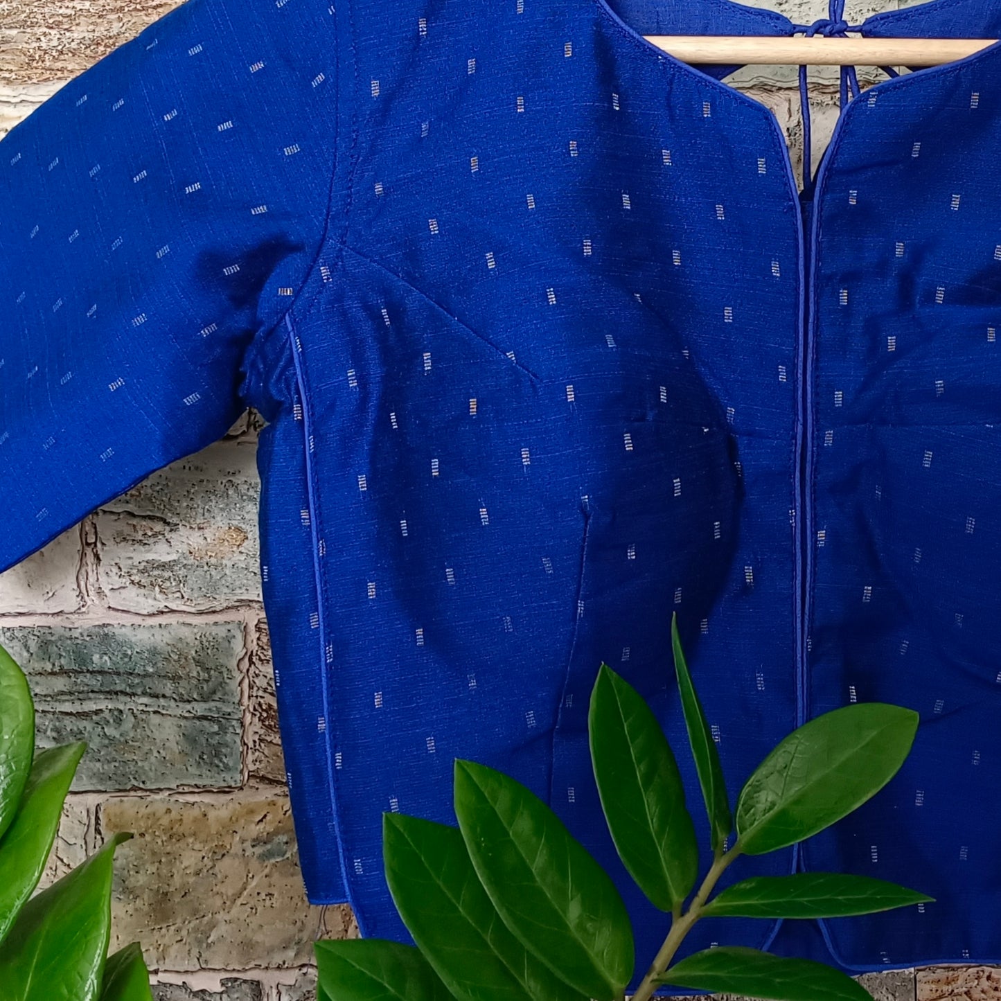 Royal Blue Cotton Silk Blouse